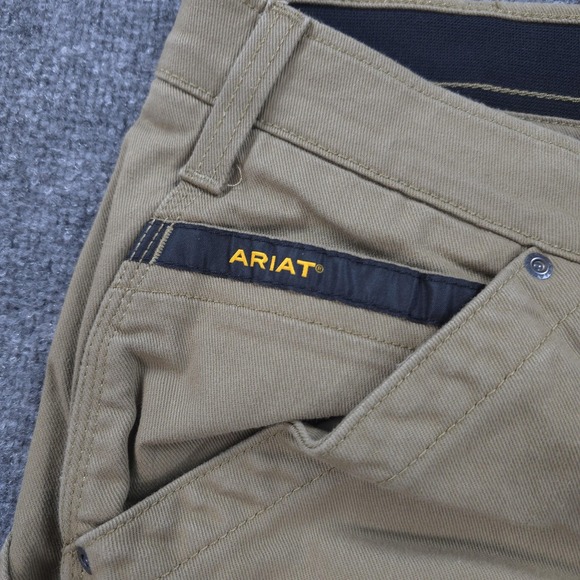 Ariat Pants Mens 44x30 Tan Rebar M4 Relaxed Boot Carpenter Workwear Dungaree - Picture 3 of 16